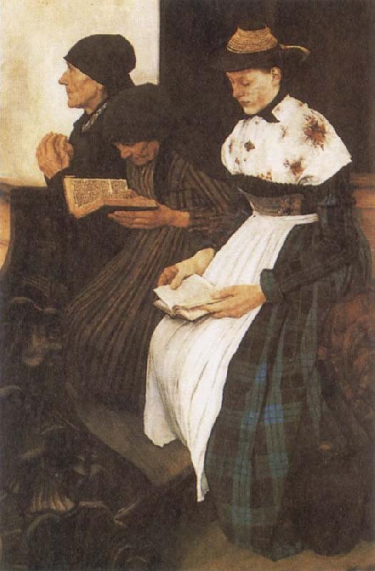 Wilhelm Leibl The Women in Church Sweden oil painting art
